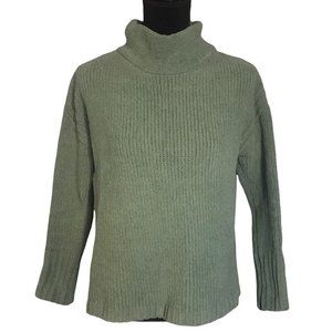 Philosophy Knit Cowl Neck Sweater in Green - Size Extra Small